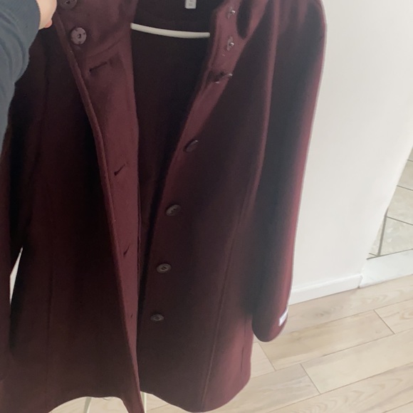 Calvin Klein Walker Coat in Bordeaux - Picture 14 of 16